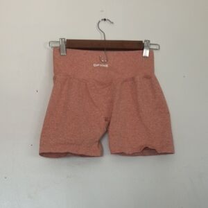 DFYNE X Hannah Pearson Orange Athletic Shorts Sz Small Women
